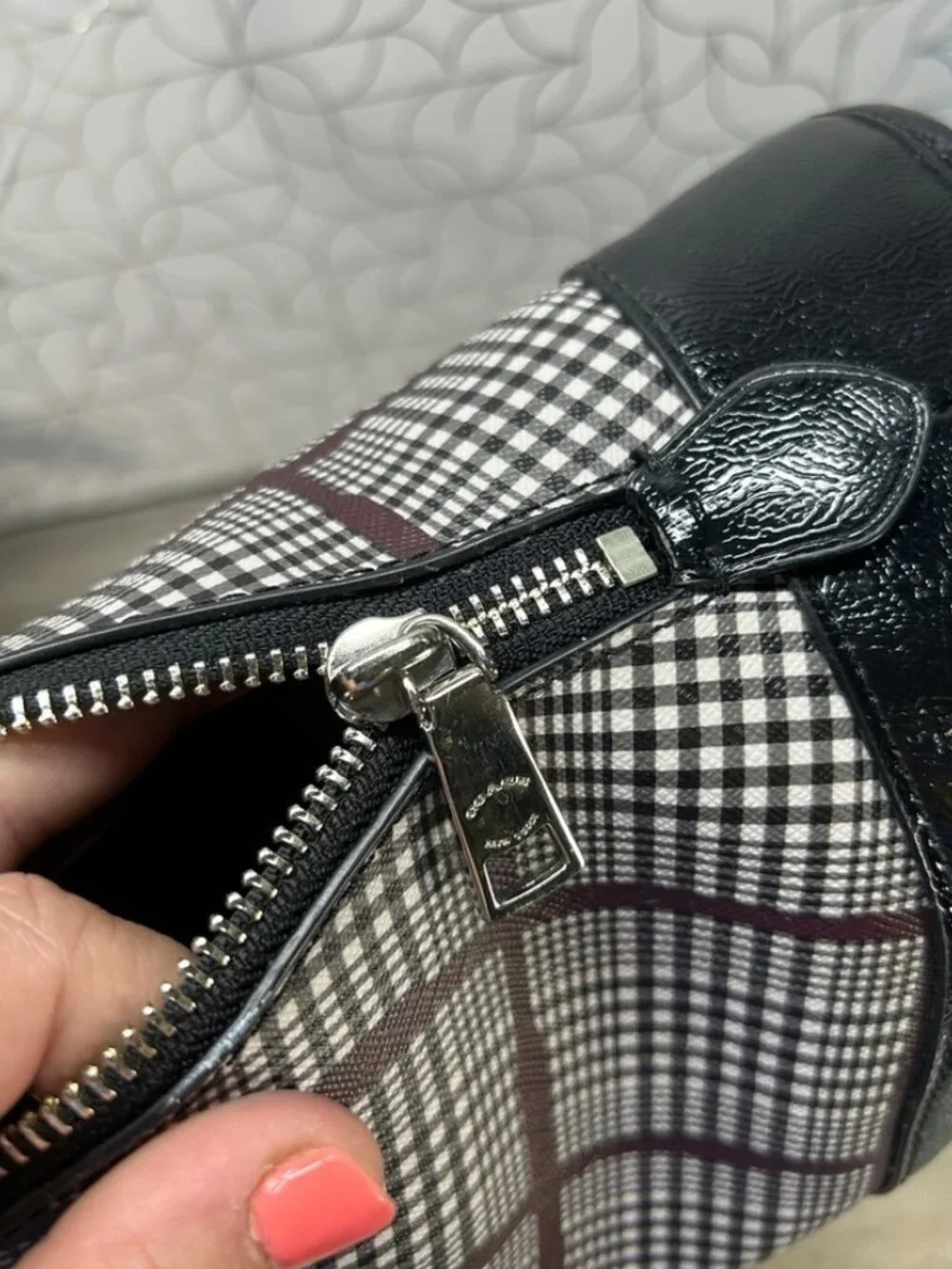 Coach Plaid Dome Satchel